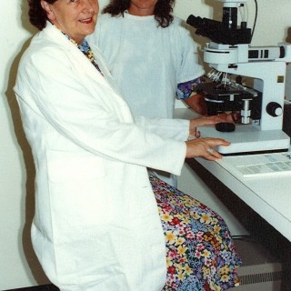 Sue Hutton Valerie Ashe in labs 1991