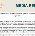 MEDIA RELEASE | Menzies takes the stand to address the diabetes epidemic