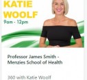 Mix 104.9 Katie Wolf with Professor James Smith