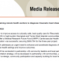 MEDIA RELEASE | Training remote health workers to diagnose rheumatic heart disease