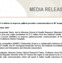 MEDIA RELEASE | $1.5 million to improve patient-provider communication in NT hospitals