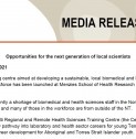 Media Release | Opportunities for the next generation of local scientists