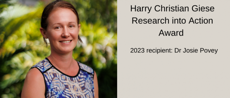 2023 Harry Christian Giese Research into Action Award