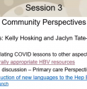 Hep B Colloquium  Session 3, Community Perspectives