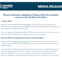 MEDIA RELEASE | Menzies launches campaign to bring world class genomic science to the NT