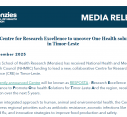 MEDIA RELEASE | New Centre for Research Excellence to uncover One Health solutions in Timor-Leste