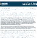 MEDIA RELEASE | One Health collaboration strengthens Timor-Leste�s response to brucellosis