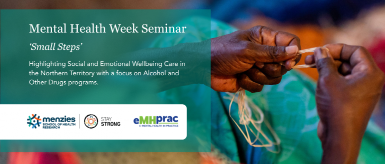 Mental Health Week Seminar: 'Small Steps'
