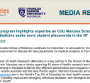 MEDIA RELEASE | Hep B program highlights expertise as CDU Menzies School of Medicine seeks more student placements in the NT