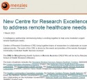 MEDIA RELEASE | New Centre for Research Excellence to address remote healthcare needs