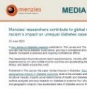 MEDIA RELEASE | Menzies’ researchers contribute to global studies on structural racism’s impact on unequal diabetes cases and care