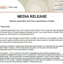 MEDIA RELEASE | Menzies renews MoU with Timor-Leste Ministry of Health