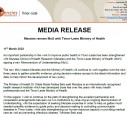 MEDIA RELEASE | Menzies renews MoU with Timor-Leste Ministry of Health
