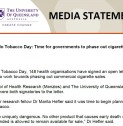 Media Statement | World No Tobacco Day: Time for governments to phase out cigarette sales