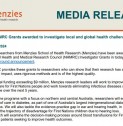 MEDIA RELEASE | NHMRC Grants awarded to investigate local and global health challenges
