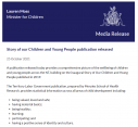 Story of our Children and Young People publication released