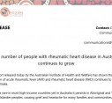 The number of people with rheumatic heart disease in Australia continues to grow
