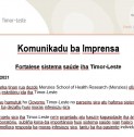 Fortalese sistema saúde iha Timor-Leste