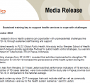 MEDIA RELEASE | Sustained training key to support health services to cope with challenges