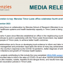 MEDIA RELEASE I Collaboration is key: Menzies Timor-Leste office celebrates fourth anniversary