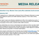 MEDIA RELEASE I Collaboration is key: Menzies Timor-Leste office celebrates fourth anniversary