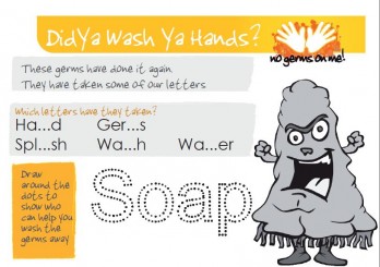 Hand washing word game 3